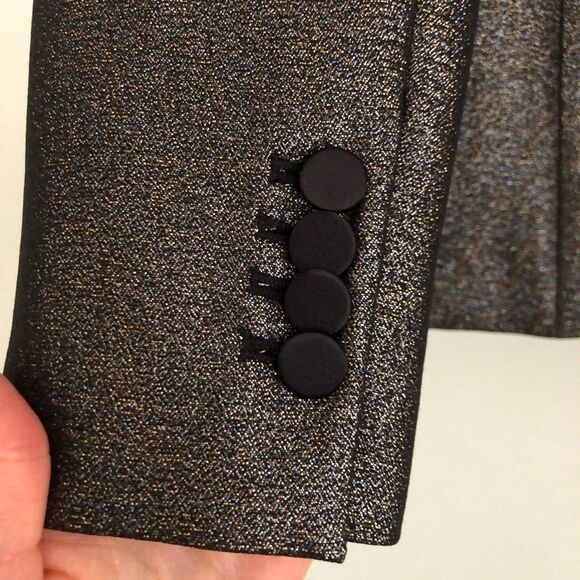 NWT VERONICA BEARD Cutaway Blazer Jacket Sz 2 Metallic Evening Cocktail Office - Picture 11 of 12